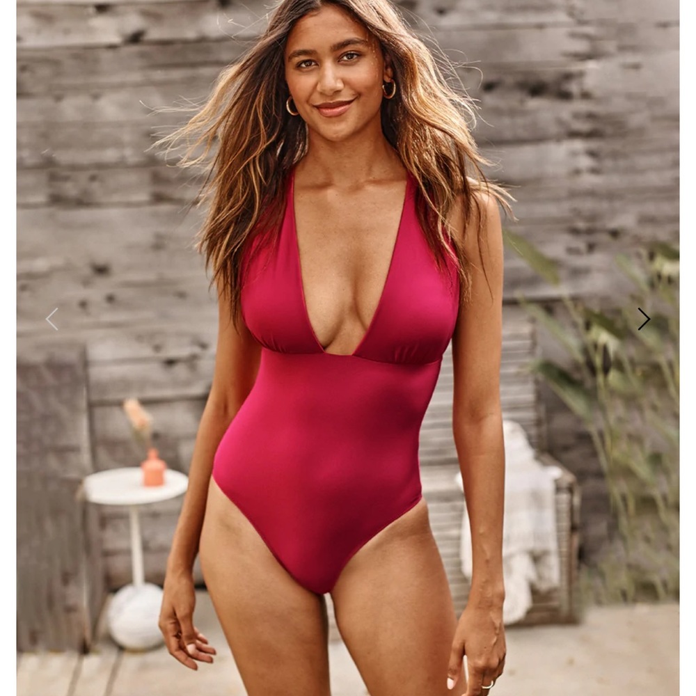 Pink “The Plunge” Summersalt Halter Swimsuit One Piece